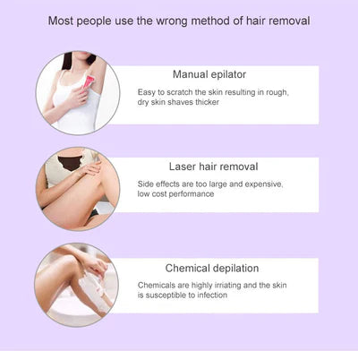 NoorElla™Purple Epilator – آلة إزالة الشعر البنفسجية